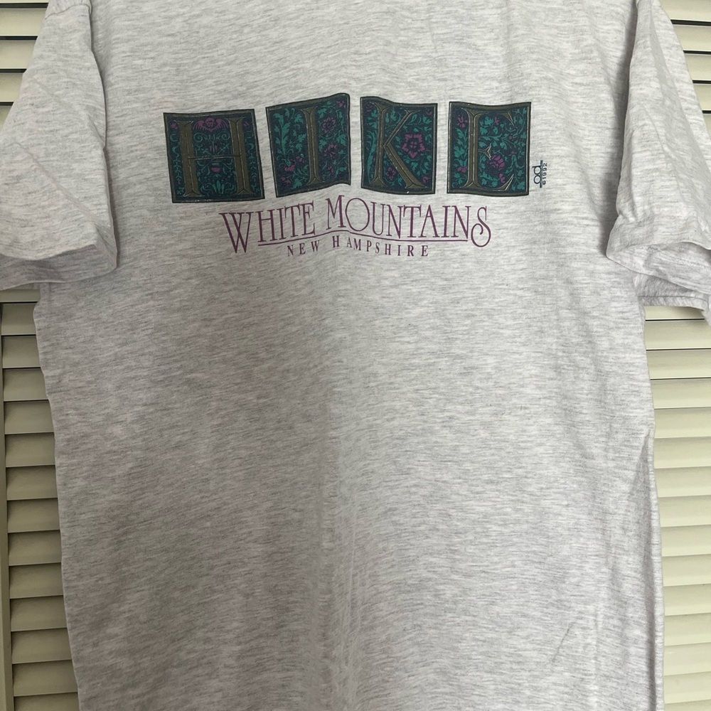 Vintage Dated 1992 New Hampshire Hike White Mountains T-Shirt - Picture 3 of 5